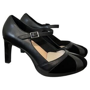 Clarks Women's Ambyr Light Mary Jane High Heel Pumps Size 10 Black NEW